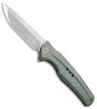 WE Knife Co. 601 Frame Lock Knife Green Titanium (3.75" Hand Satin)