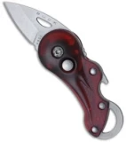 Buck Transport Red Folding Key Chain Pocket Knife (1.25" Satin) 0756RDS-B