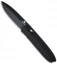 LionSteel Daghetta Black Aluminum Folding Knife (3.25" Black) Italy 8701AL