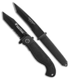 Smith & Wesson On Duty & Off Combo Knife Set Black Kraton (Black 7Cr17)