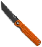 Stedemon Shy IV Standard Tanto Knife Water Flow Orange G-10 (3.8" Smokewash)