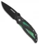 Schrade Folding Knife Black Aluminum Green Liner Lock (3" Black) SCHPROM1633CP