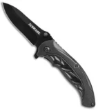 Schrade Liner Lock Knife Black Al (3.5" Black) SCH508