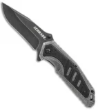 Schrade Blackwash Liner Lock Knife (3.25" Black SW) SCH507