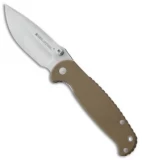 Real Steel H6 Blue Sheep Liner Lock Knife Tan G-10 (3.75" Satin) RS7763