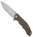 Real Steel T101 Thor Liner Lock Knife Brown G-10 (3.75" Stonewash) RS7522