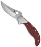 Spyderco Persian Lockback Knife Red G-10 (3.5" Satin) C83GPRD