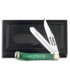 Remington 200th Anniversary Giant Trapper Pocket Knife 7.5" Green Pakkawood