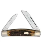 Queen Cutlery Congress Traditional Pocket Knife 3.25" Stag KD32CS