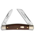 Queen Congress Traditional Pocket Knife 4" Smooth Brown Bone