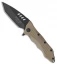 Guardian Tactical Helix Tanto Combat Folder Knife Tan G-10 (3.75" Black)