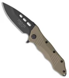 Guardian Tactical Helix Combat Folder Knife Tan G-10 (3.75" Black)