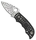 Spyderco "S" Black Folding Knife (Satin Plain) C109BKP