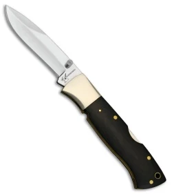 BlackJack International Folding Mamba Lockback Knife Black Micarta (3 ...