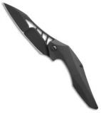 Brous Blades Isham Raven Flipper Frame Lock Knife Black Titanium (3.8" Blackout)