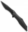 Brous Blades Razorback Frame Lock Flipper Knife Black Titanium (3" Blackout)
