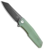 Stedemon Knife Co. ZKC C02 Reverse Tanto  Knife Jade G-10 (3.75" Black SW)