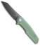 Stedemon Knife Co. ZKC C02 Reverse Tanto  Knife Jade G-10 (3.75" Black SW)