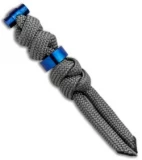 Chris Reeve Knives Small Charcoal Cord Tie Lanyard w/ Blue Bead