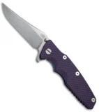 Hinderer Knives Eklipse Gen 2 Bowie Knife Purple G-10/Blue Ti (3.5" Stonewash)