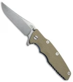 Hinderer Knives Eklipse Gen 2 Bowie Knife Tan G-10/Blue Ti (3.5" Stonewash)