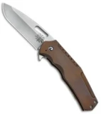 Doc Shiffer Bulletproof V2 Frame Lock Knife Bronze Ti (3.5" Stonewash)