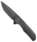 Eutsler Knives Custom Equalizer Full Dress Knife CF/Ti (3.375" Damascus)