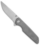 Eutsler Knives Custom Regulator Frame Lock Knife Ti w/ Chamfers (3.5" Stonewash)