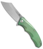 District Knives Apollo Frame Lock Knife Green Titanium (3.5" Satin)