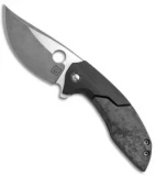 TuffKnives Geoff Blauvelt Custom Catalyst O Knife Marble CF/G-10 (Acid SW)