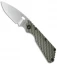 Strider Knives SMF Knife Green G-10 GG Gunner Grip (3.9" Stonewash)