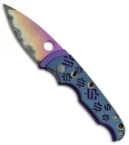 Snody Knives Custom Titanium Elite Friction Folder Knife (2.375" Purple)