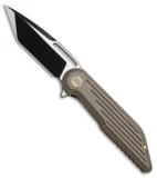 WE Knife Co. 616G Resonance Frame Lock Knife Bronze Titanium (3.1" Black, Satin)