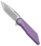 WE Knife Co. 616B Resonance Frame Lock Knife Purple Titanium (3.1" Stonewash)