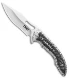 CRKT Ikoma Fossil Small Frame Lock Knife Black G-10 (3.41" Satin) 5462