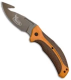 Kershaw Buck Commander Lonerock Folding Guthook Lock Back Knife (3.5" Brown)