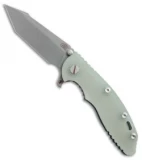 Hinderer Knives XM-18 3.5 Fatty Harpoon Tanto Knife Jade G-10/Blue Ti (Working)