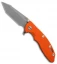Hinderer Knives XM-18 3.5 Fatty Harpoon Tanto Knife Orange G-10 (Working)
