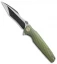 WE Knife Co. 612E Frame Lock Knife Green Titanium (4" Black/Satin)