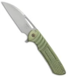 Ferrum Forge Les George Masterblaster Flipper Knife Saber Green Ti (3.6" SW)