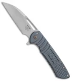 Ferrum Forge Les George Masterblaster Flipper Knife Saber Blue Ti (3.6" SW)