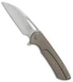 Ferrum Forge Les George Masterblaster Flipper Knife Hex Bronze Ti (3.6" SW)