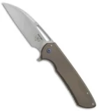 Ferrum Forge Les George Masterblaster Flipper Knife Slab Bronze Ti (3.6" SW)