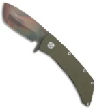 Medford TFF-2 Flipper Frame Lock Knife OD Green G-10 (4" Vulcan) MKT