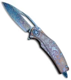 Marfione Custom Mini Matrix R Flipper Knife MokuTi (3.25" Nebula Damascus)