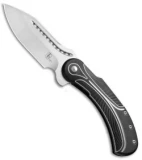Begg Steelcraft Series Field Marshall Knife Black/Silver Ti (4" Hand Satin)