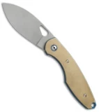 Vox Knives Custom F8 Liner Lock Knife Brass (3.25" Tumbled)