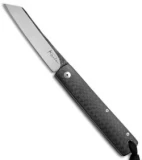 Kansei Matsuno Custom F011 Medium Friction Folder Knife Carbon Fiber (3" Satin)