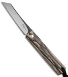 Kansei Matsuno Custom F011 Medium Friction Folder Knife Zebrawood (3" Satin)