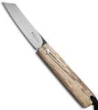 Kansei Matsuno Custom F011 Small Friction Folder Knife Light Wood (2.625" Satin)